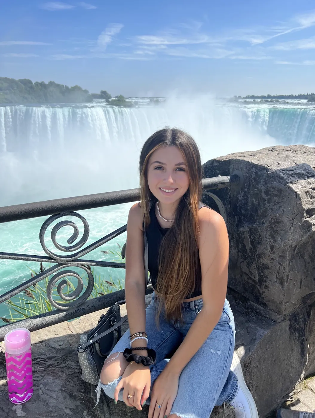 Viajera STC en las cataratas del Niágara